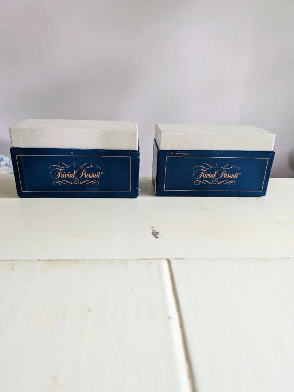 VTG Lot of 2 1981 Trivial Pursuit Genus Edition Replacement Card Sets Blue Box